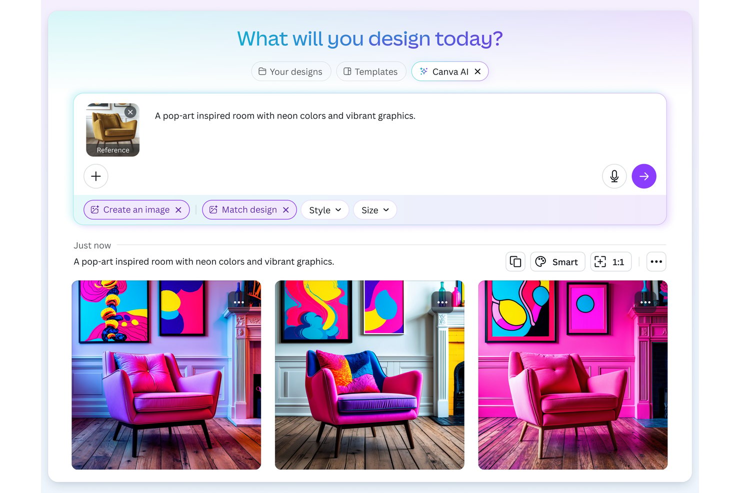 Canva screenshot - 10 meilleurs générateurs de design par IA en 2026