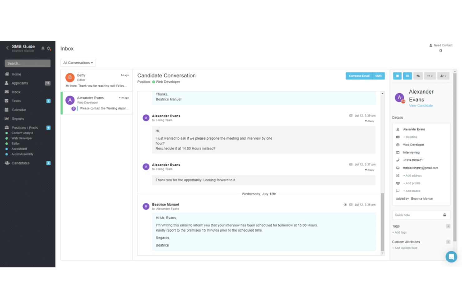 Breezy HR screenshot - 10 Best SmartRecruiters Competitors in 2026