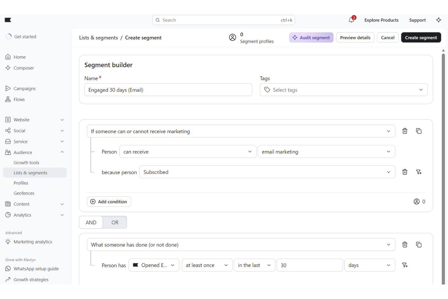 Composer by Klaviyo screenshot - Die 10 besten KI-Marketing-Agenten im Jahr 2026