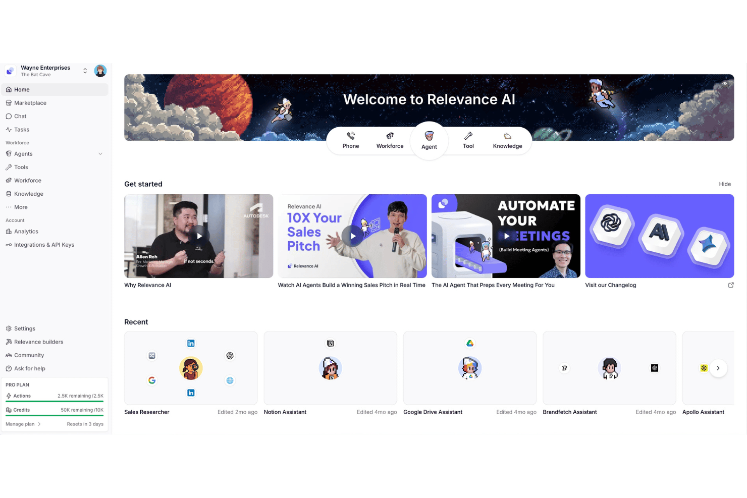 Relevance AI screenshot - 10 migliori agenti di marketing IA nel 2026