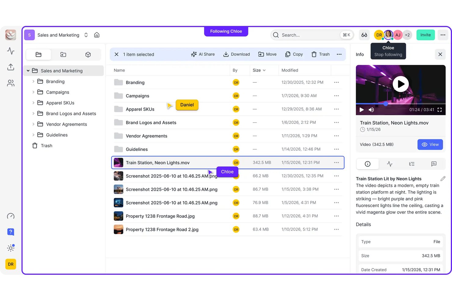 Fastio screenshot - 10 Best LucidLink Alternatives in 2026