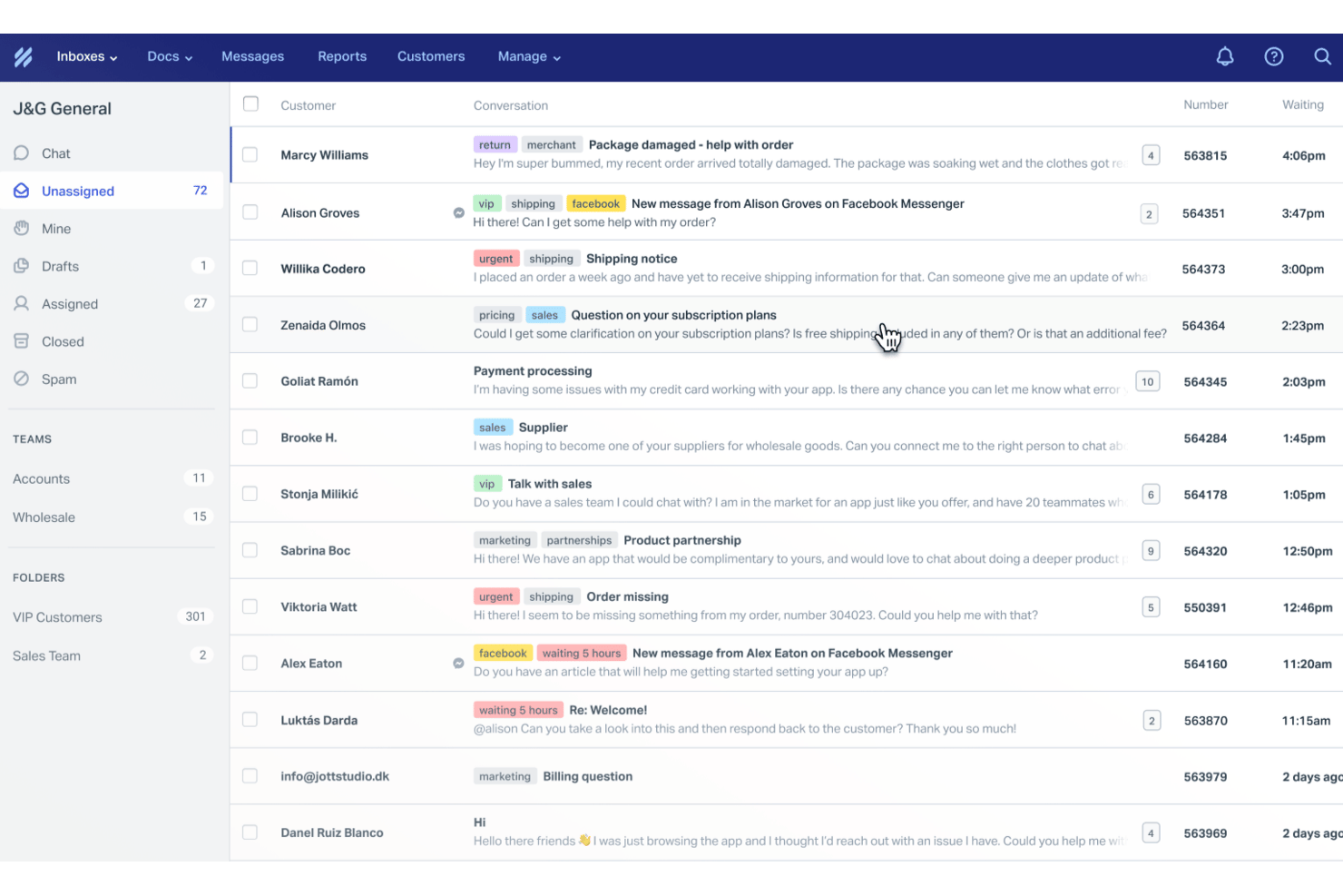 Help Scout screenshot - 10 migliori alternative a Intercom nel 2026