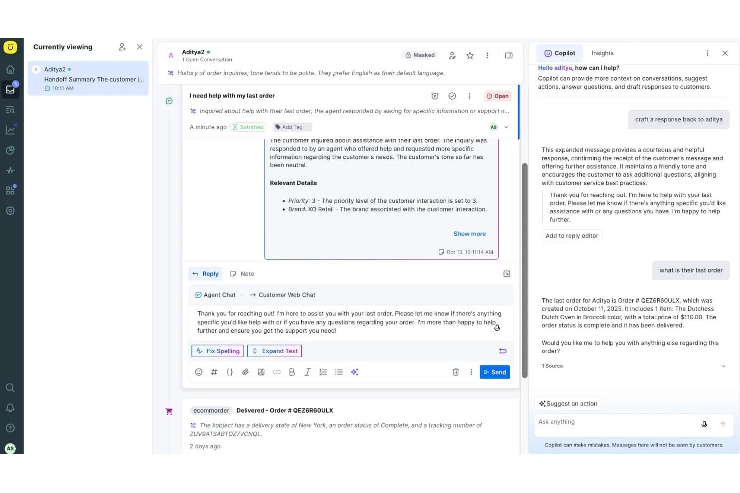 Kustomer screenshot - 10 migliori alternative a Intercom nel 2026