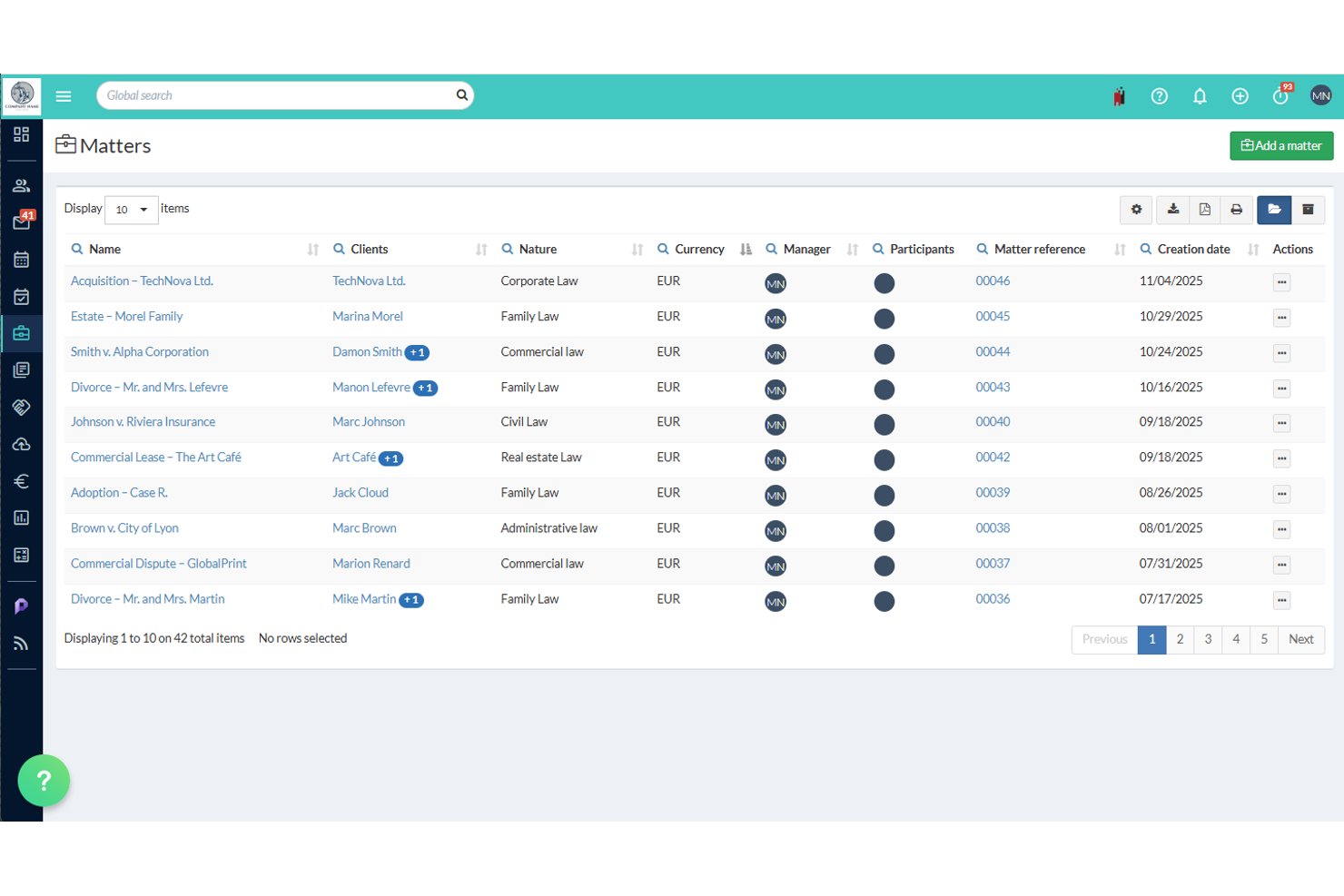 Jarvis Legal (Jarvis One) screenshot - 10 meilleurs logiciels gratuits de gestion des dossiers juridiques en 2026