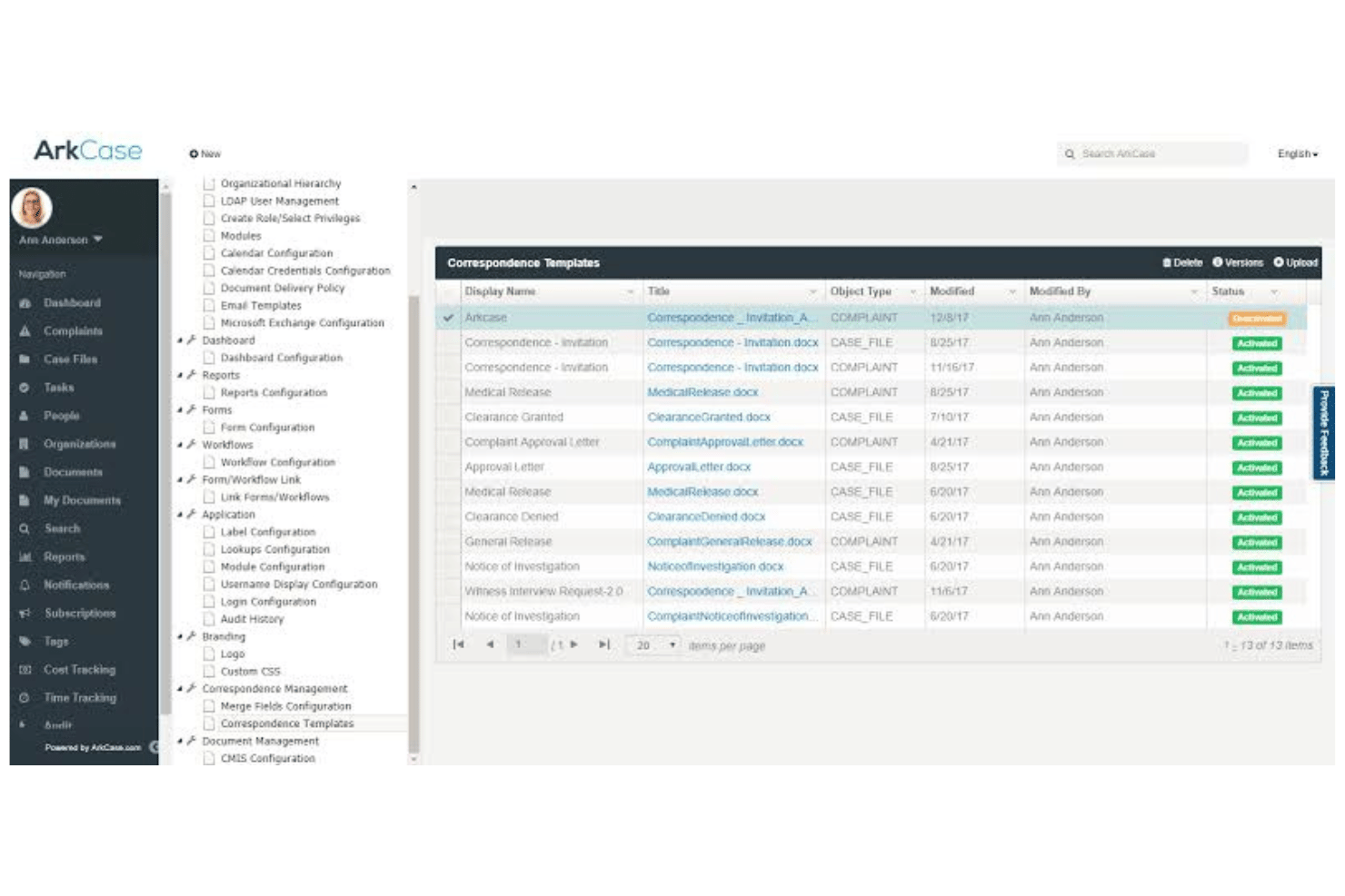 ArkCase screenshot - 10 meilleurs logiciels gratuits de gestion des dossiers juridiques en 2026