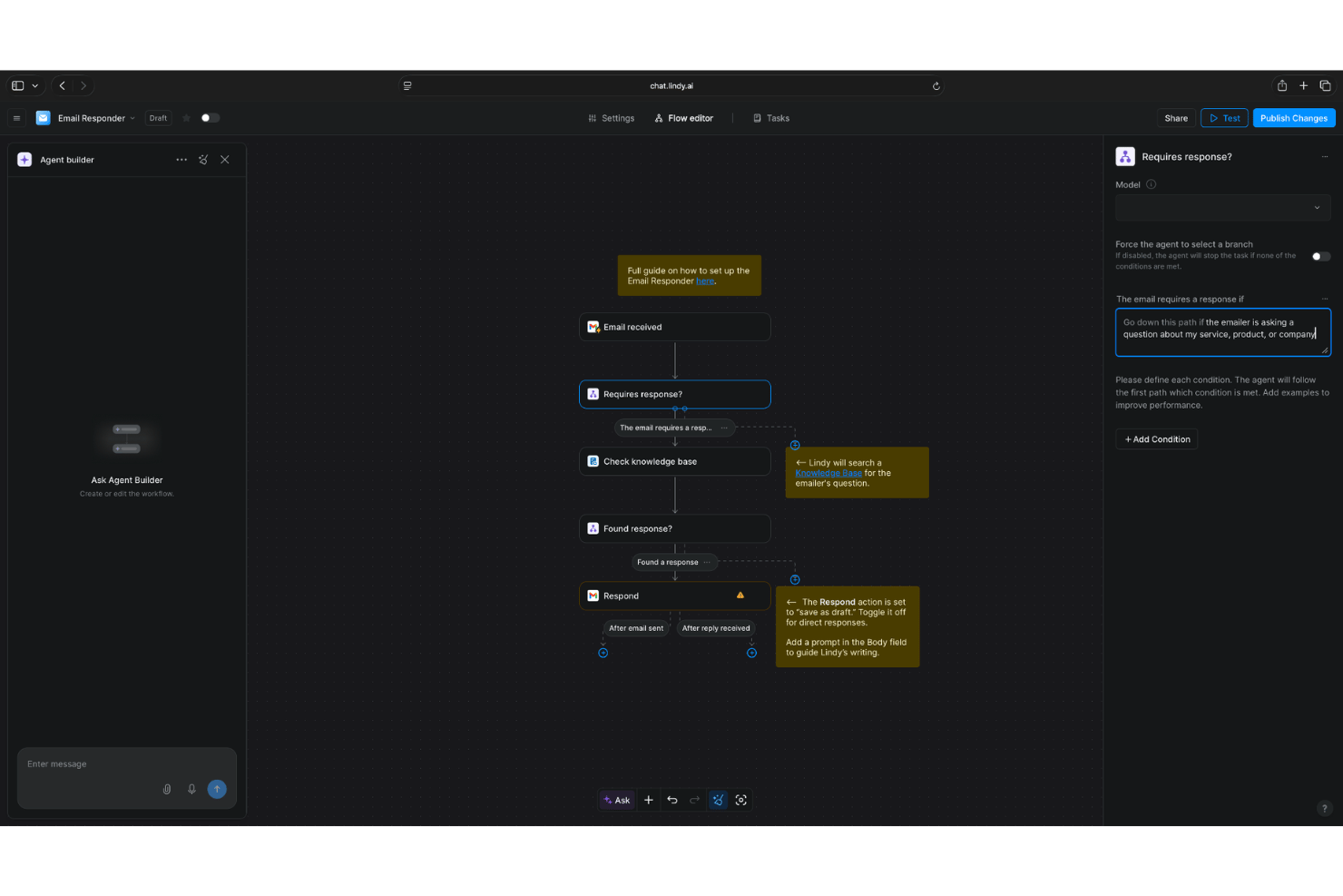 Lindy screenshot - 10 meilleurs générateurs d’agents IA sans code en 2026