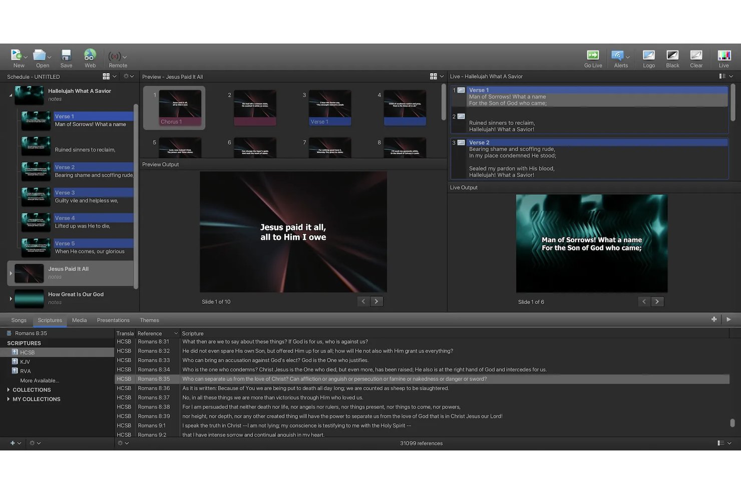 EasyWorship screenshot - 10 Best ProPresenter Alternatives in 2026