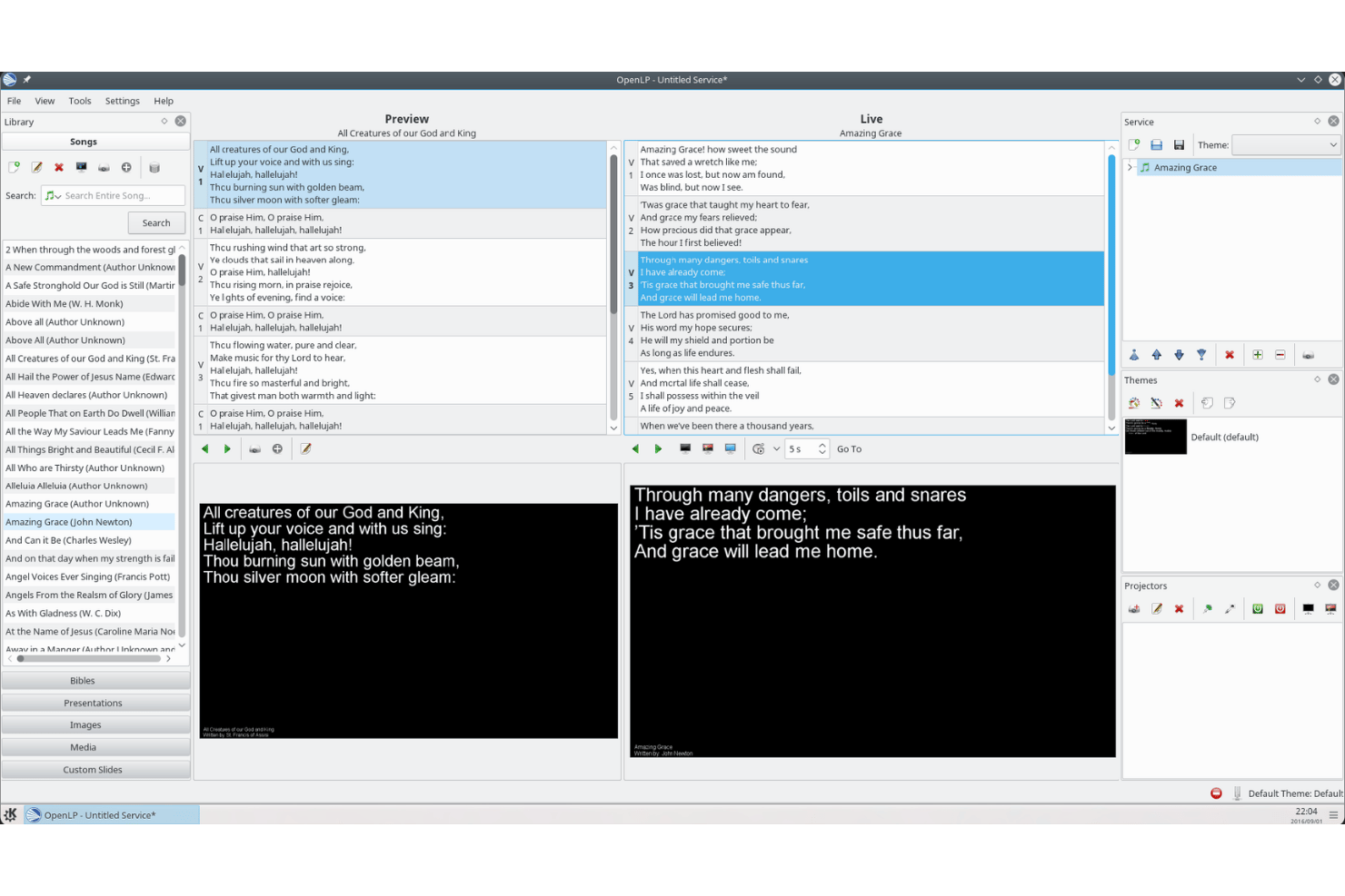 OpenLP screenshot - 10 Best ProPresenter Alternatives in 2026