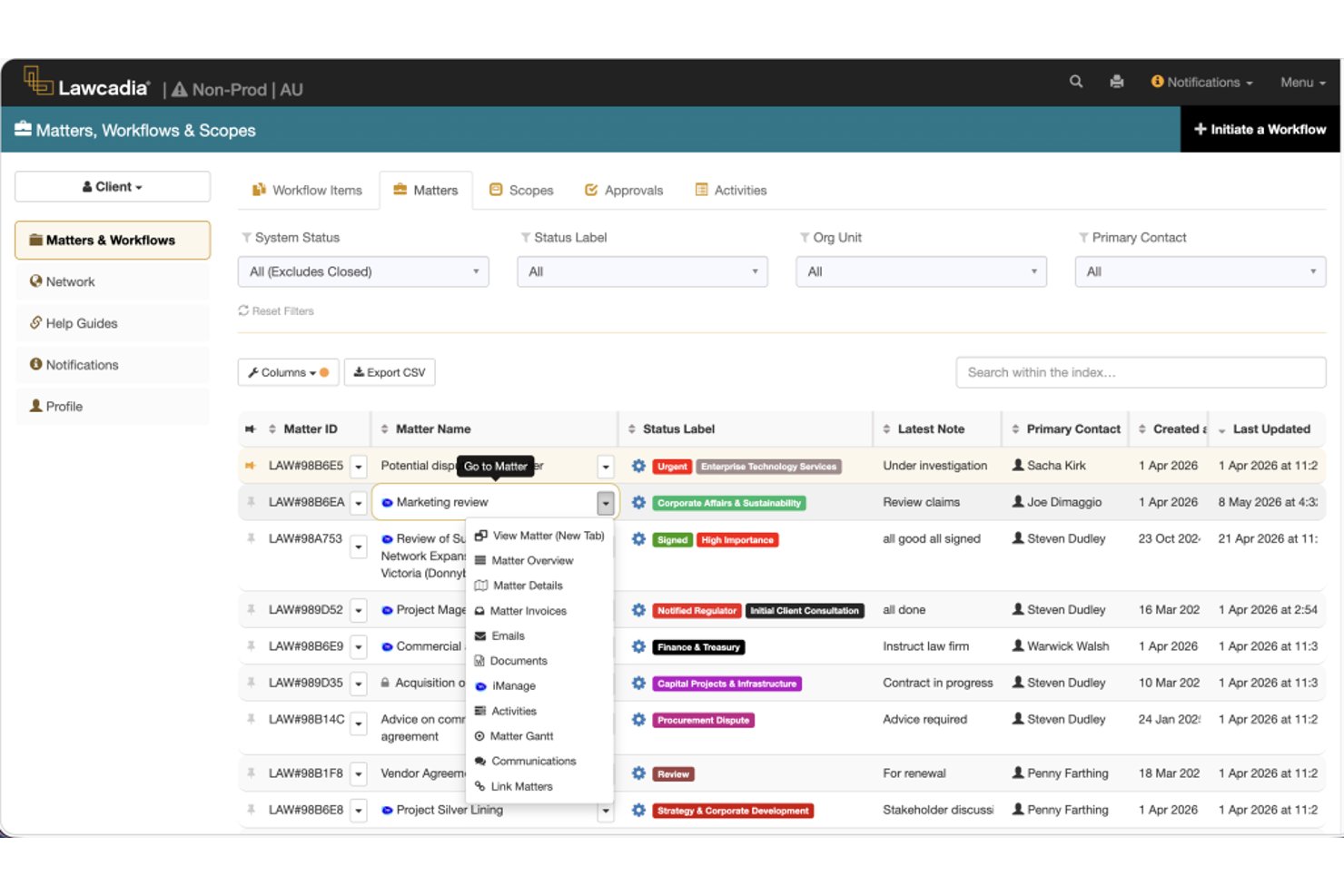 Lawcadia screenshot - Los 10 mejores programas de seguimiento de solicitudes legales en 2026