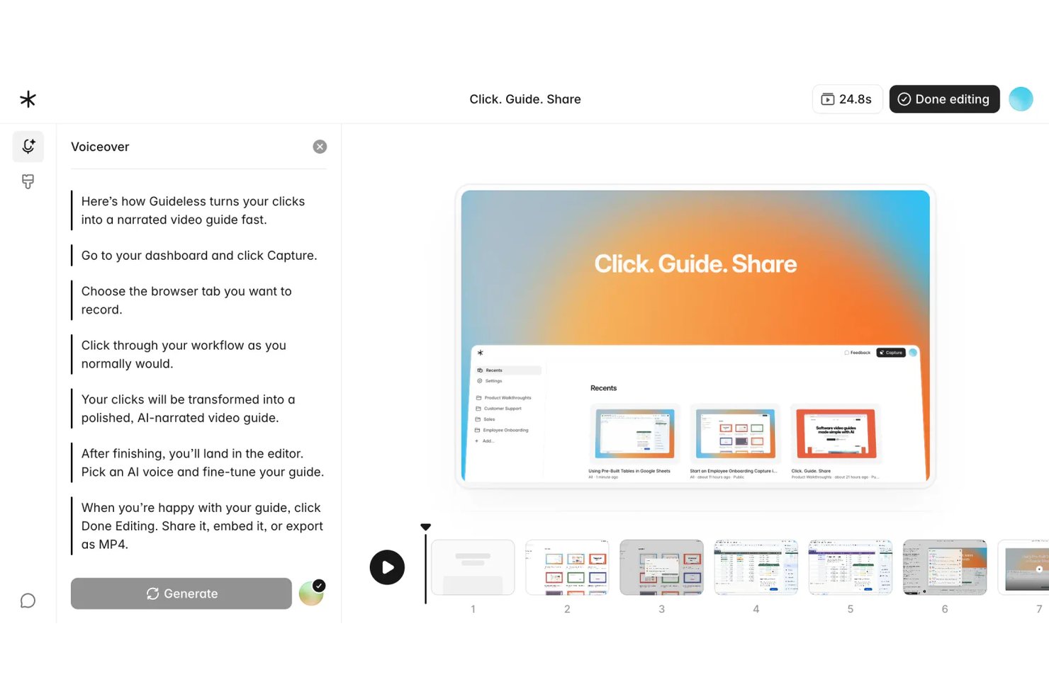 Guideless screenshot - 10 Best Scribe Alternatives Reviewed in 2026