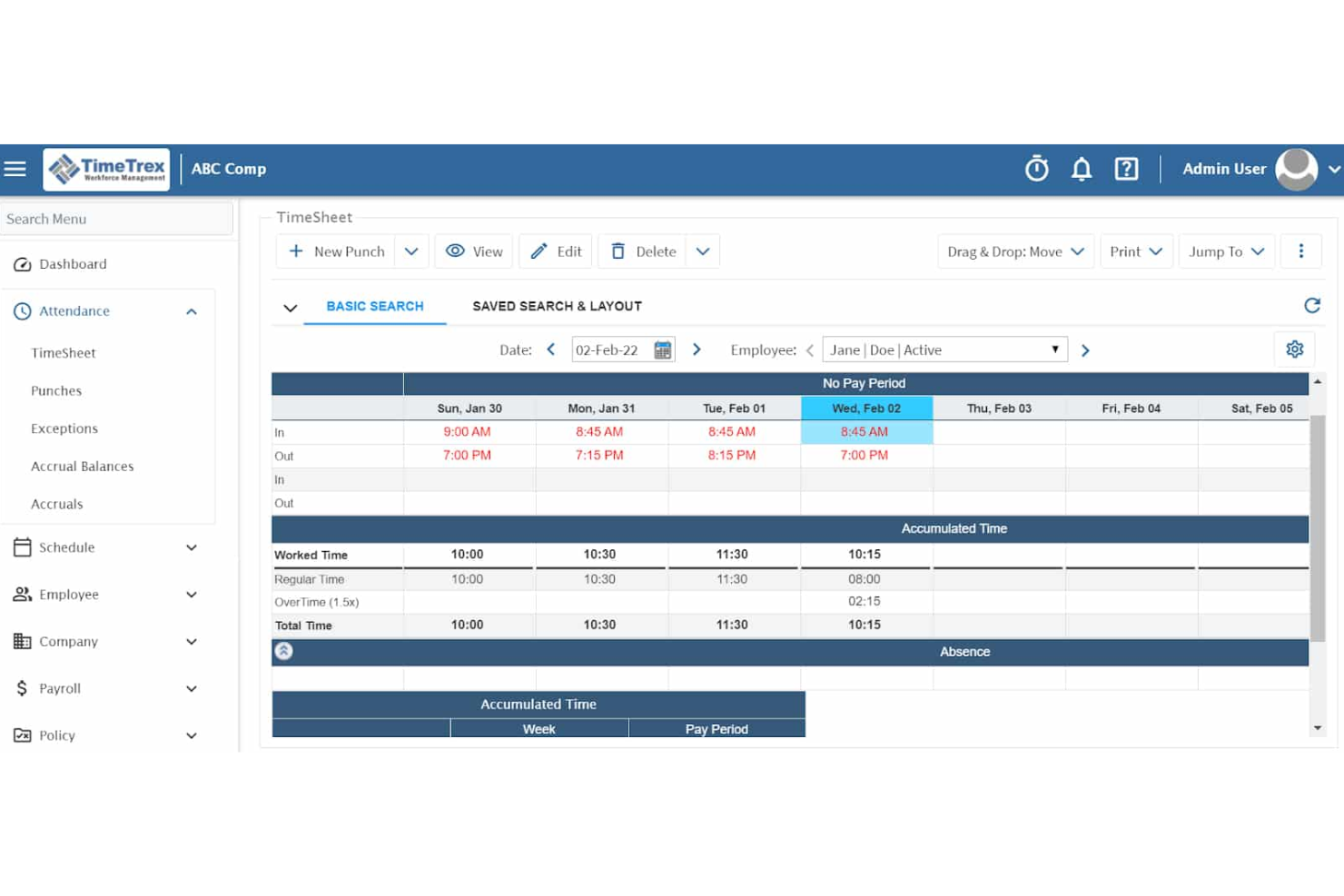 TimeTrex screenshot - 10 Best Healthcare Workforce Management Software in 2026