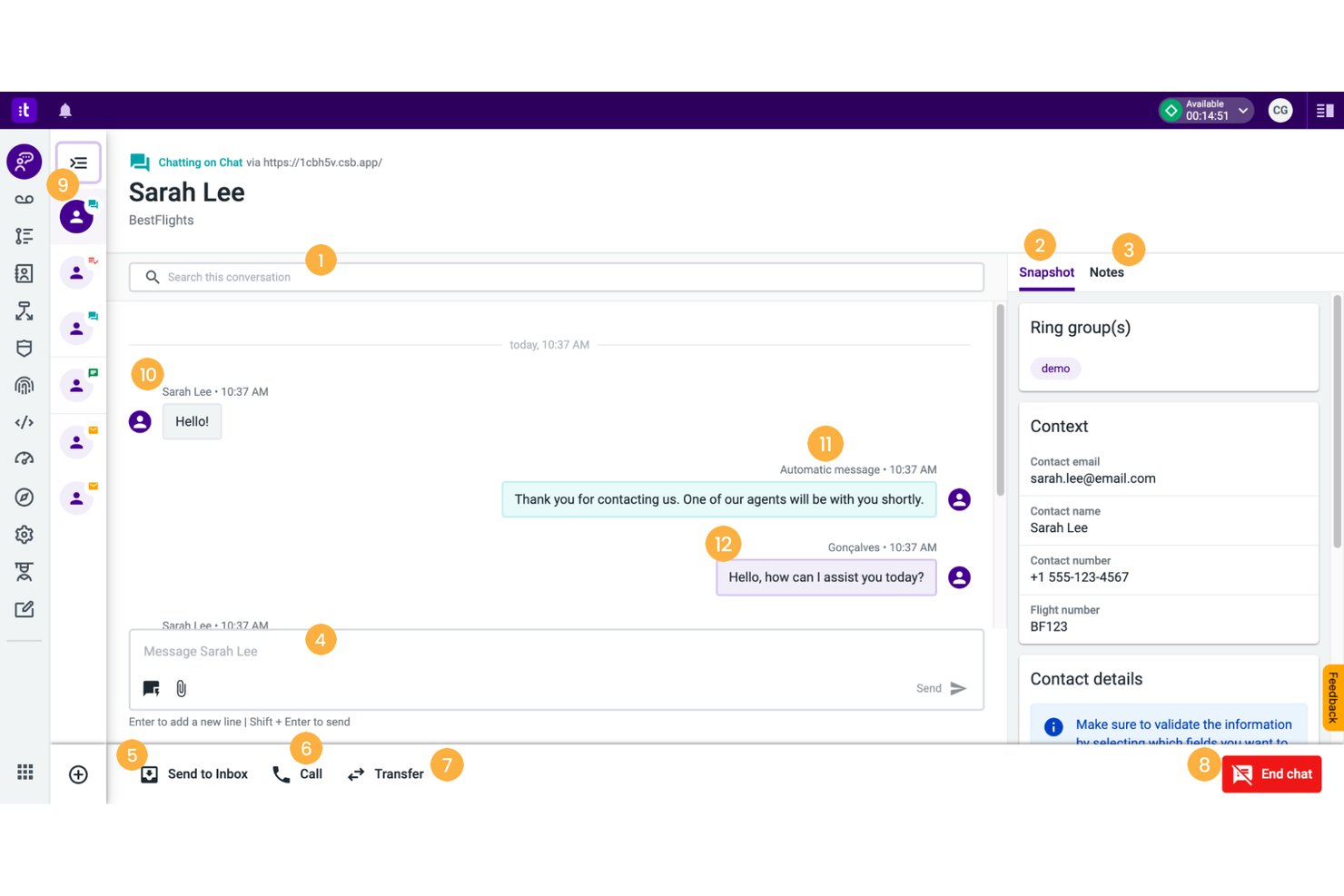 Talkdesk screenshot - 10 beste CloudTalk-Alternativen im Jahr 2026