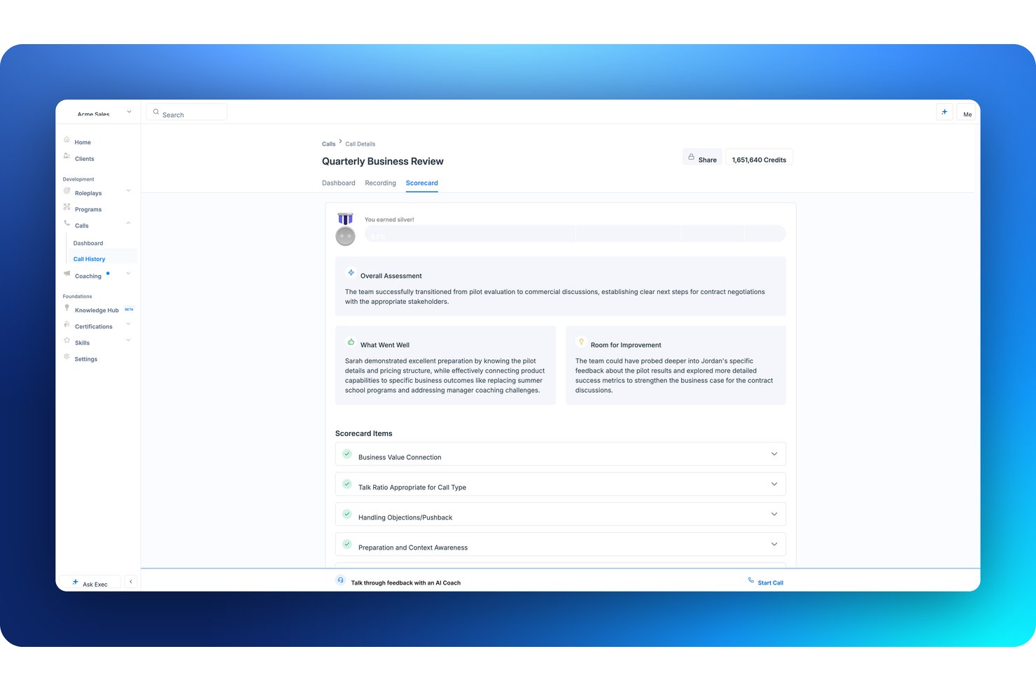 Exec screenshot - 10 Best Conversation Intelligence Software In 2026