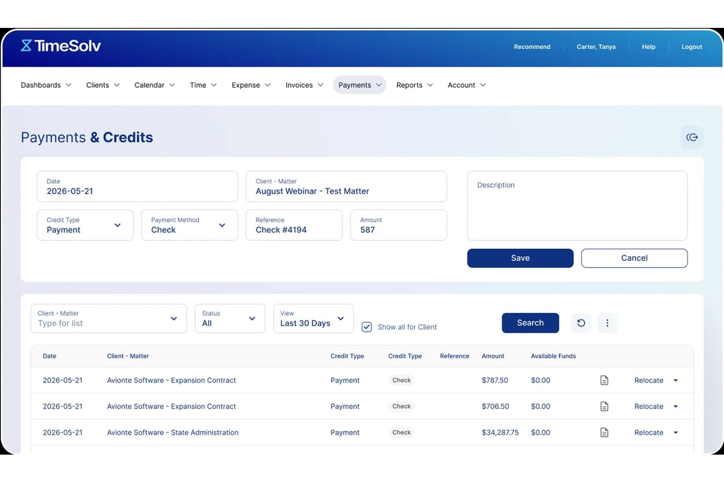 TimeSolv screenshot - 10 Best LawPay Alternatives in 2026