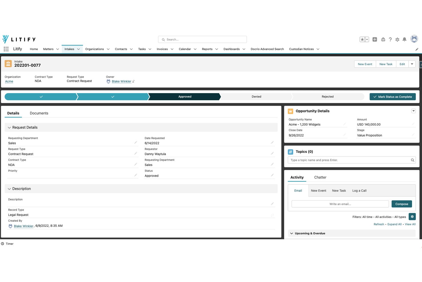 Litify screenshot - Las 10 mejores alternativas a Casepeer en 2026