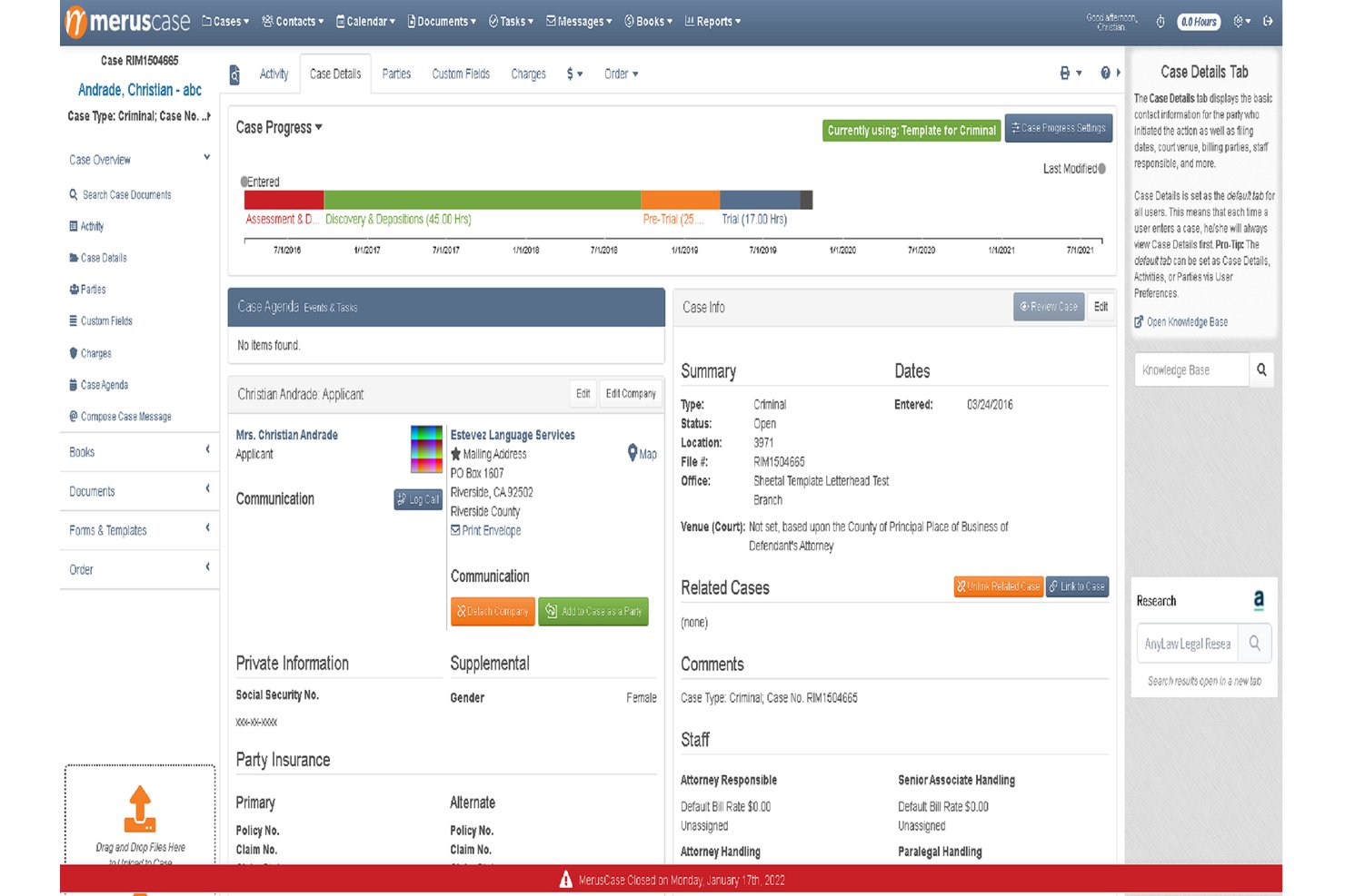 MerusCase screenshot - Las 10 mejores alternativas a Casepeer en 2026