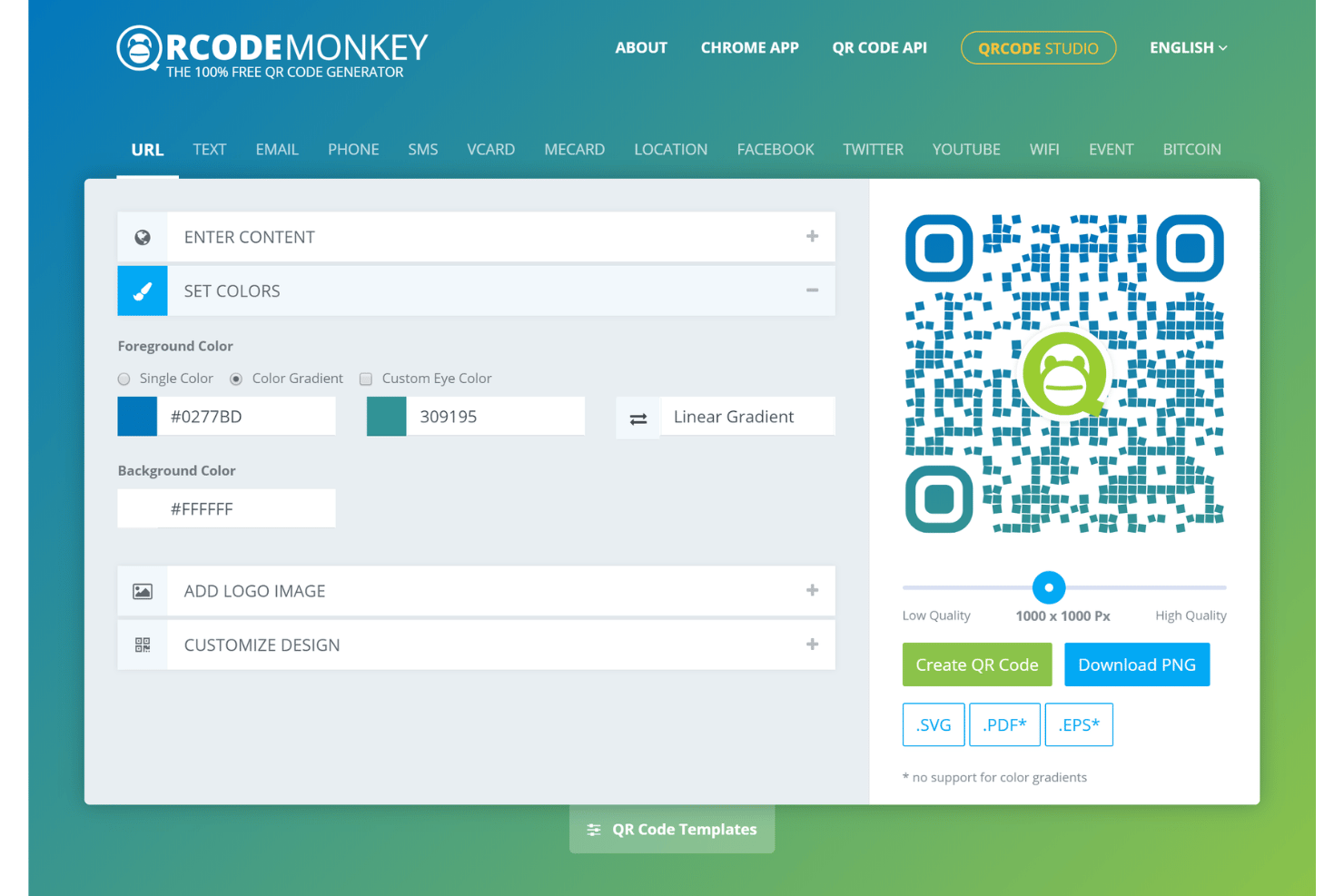 QRCode Monkey screenshot - 10 Best Free QR Code Generator in 2026