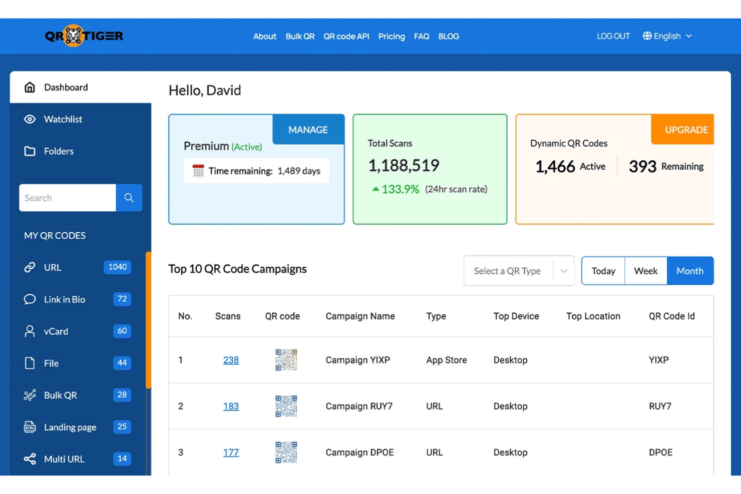 QR Tiger screenshot - 10 Best Free QR Code Generator in 2026
