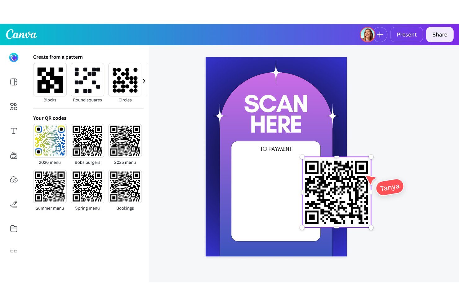 Canva screenshot - 10 Best Free QR Code Generator in 2026