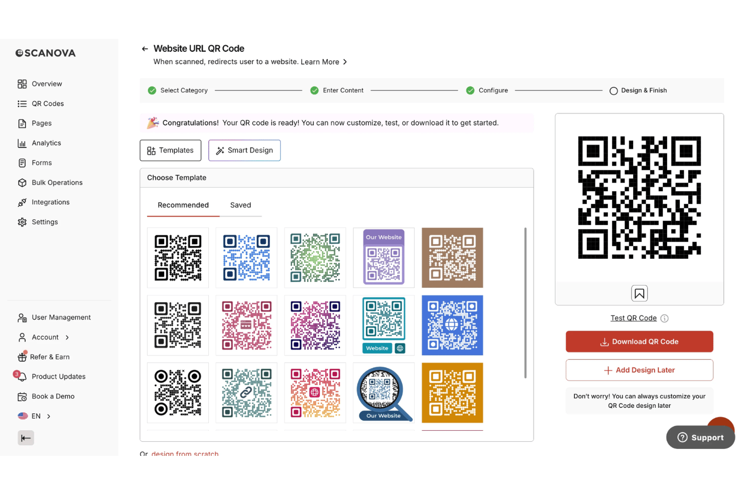 Scanova screenshot - 10 Best Free QR Code Generator in 2026