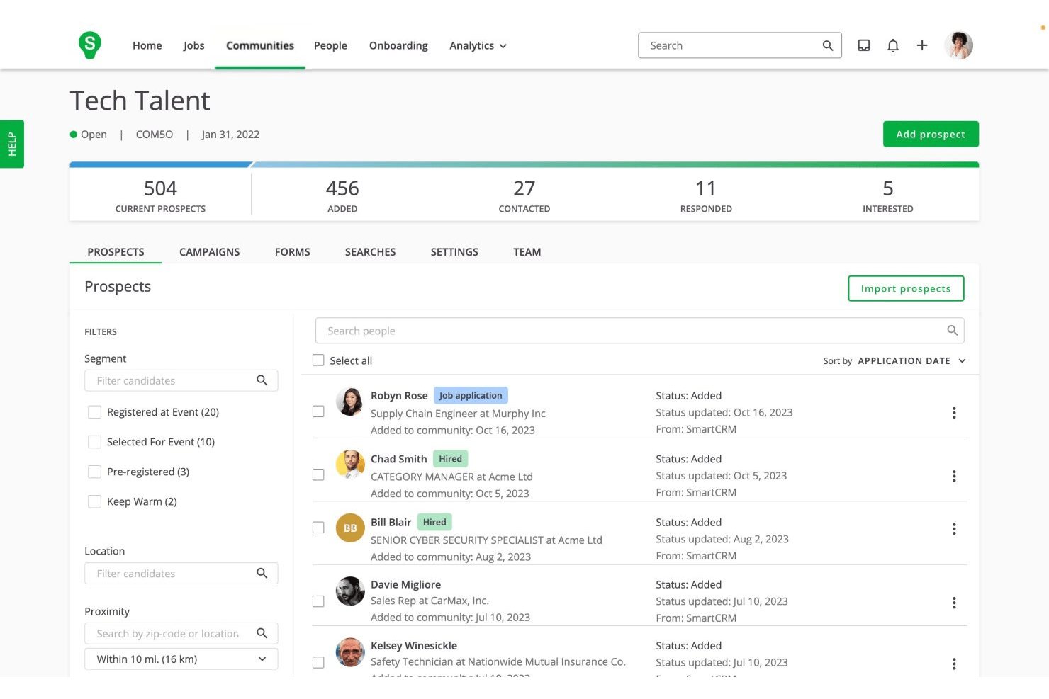 SmartRecruiters screenshot - 10 meilleurs concurrents d’iCIMS Talent Cloud en 2026
