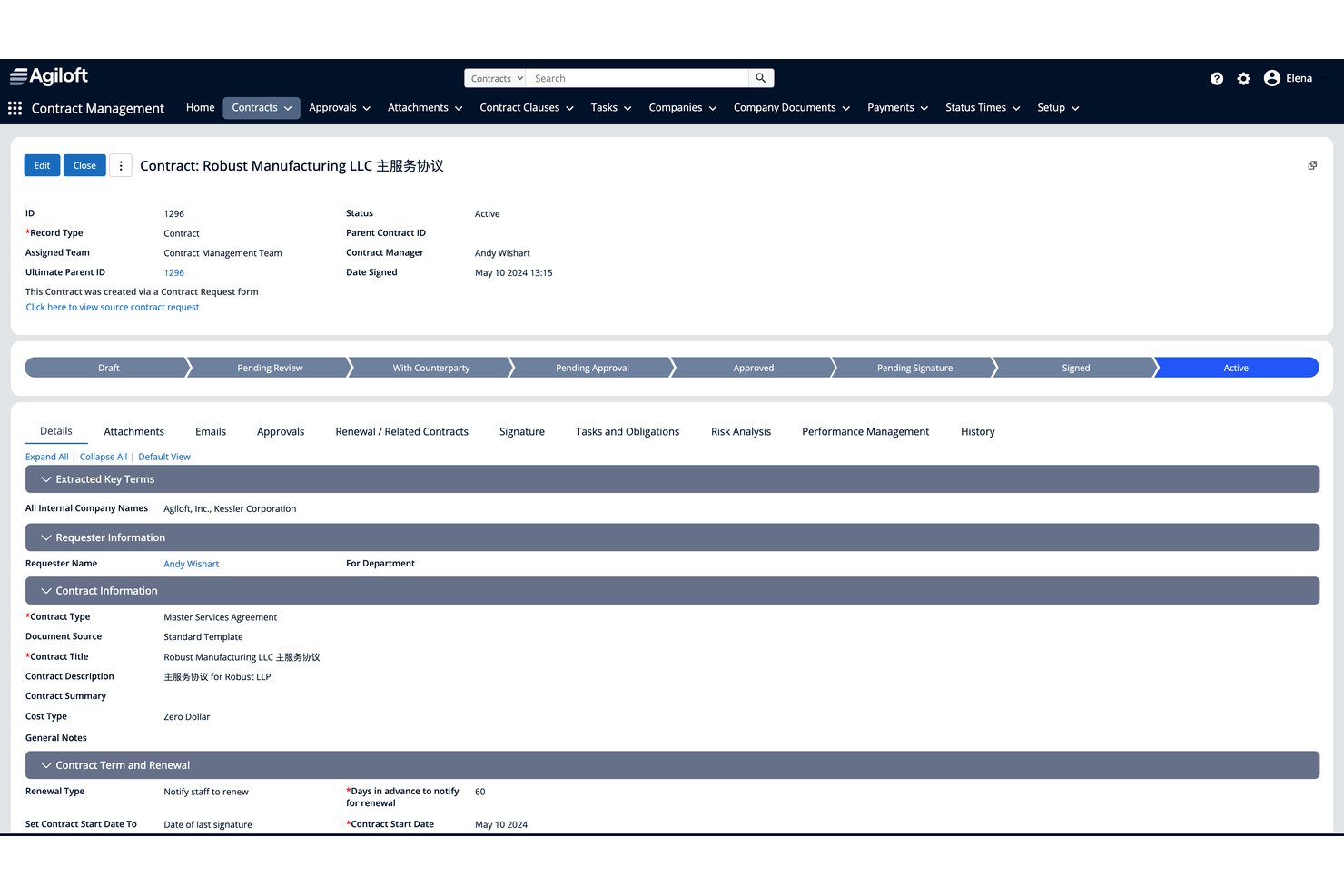 Agiloft screenshot - Les 10 meilleurs logiciels de gestion des contrats par IA en 2026