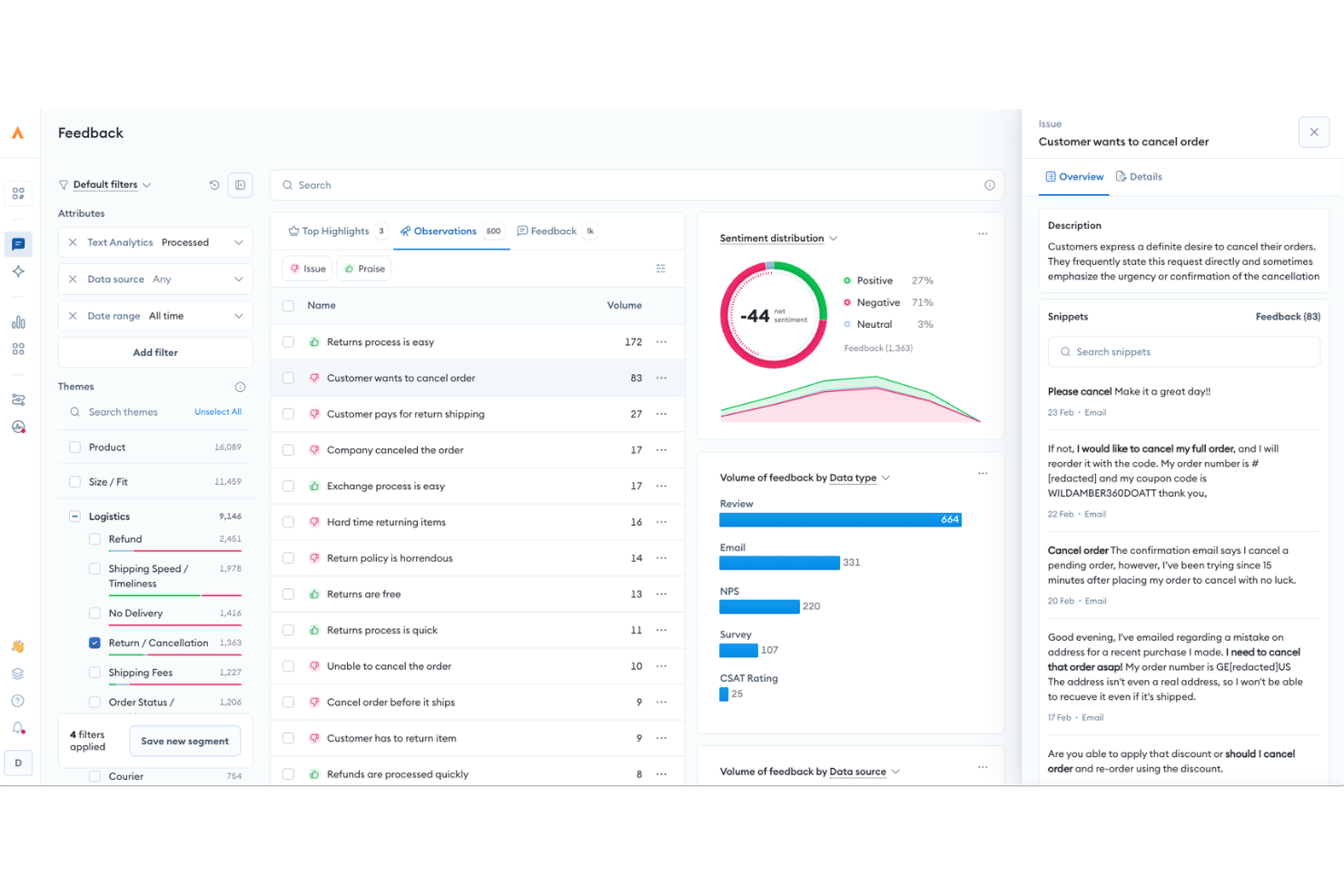Alchemer screenshot - 10 meilleurs logiciels de satisfaction client en 2026