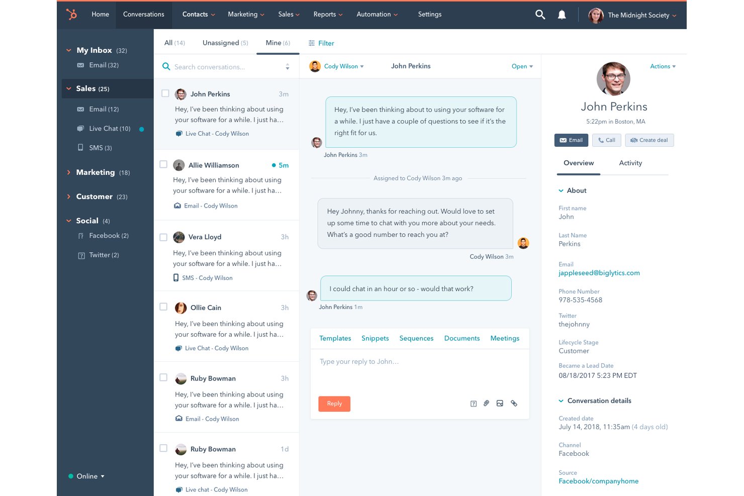 HubSpot screenshot - 10 Best Drift Alternatives in 2026