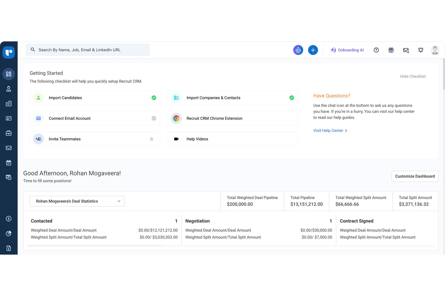 Recruit CRM screenshot - 10 meilleures alternatives à Top Echelon en 2026