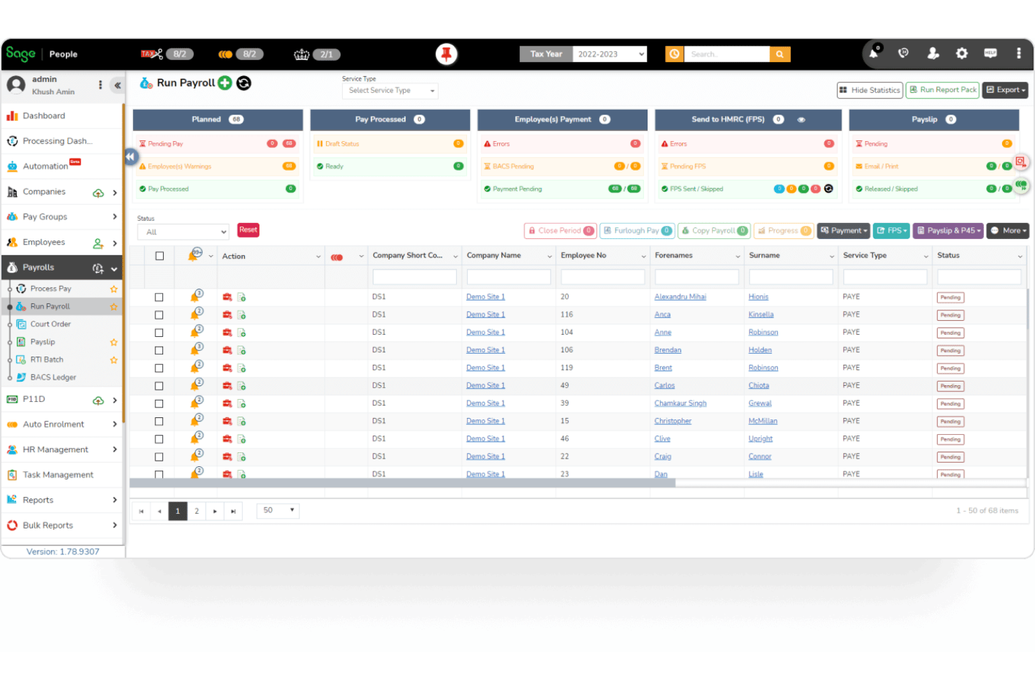 Sage Payroll screenshot - 10 meilleurs logiciels de paie en Allemagne en 2026