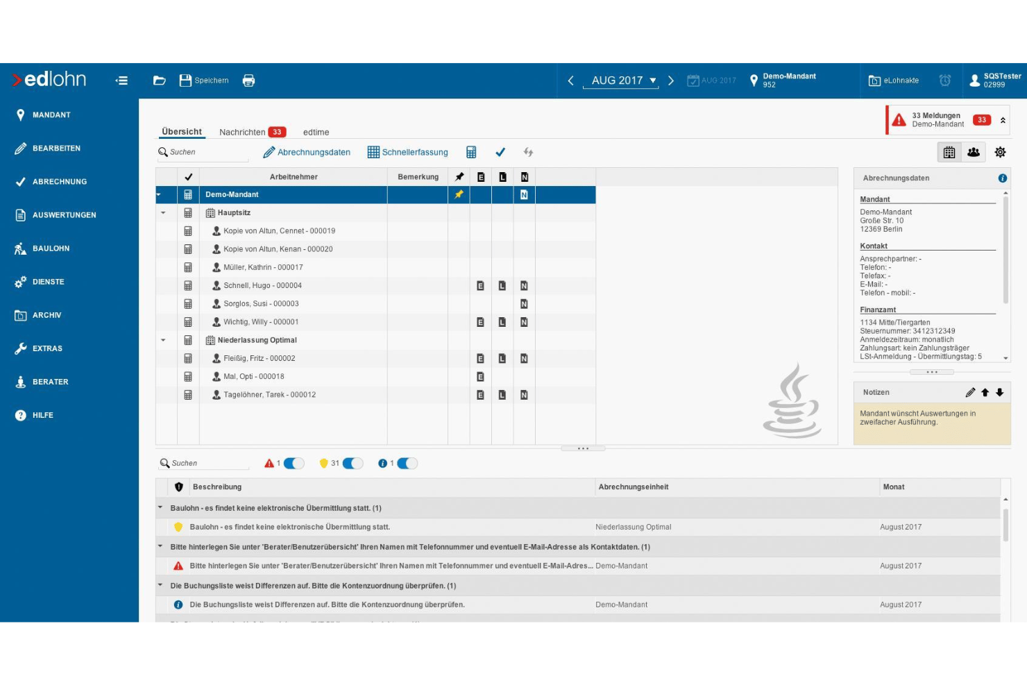 edlohn screenshot - 10 meilleurs logiciels de paie en Allemagne en 2026