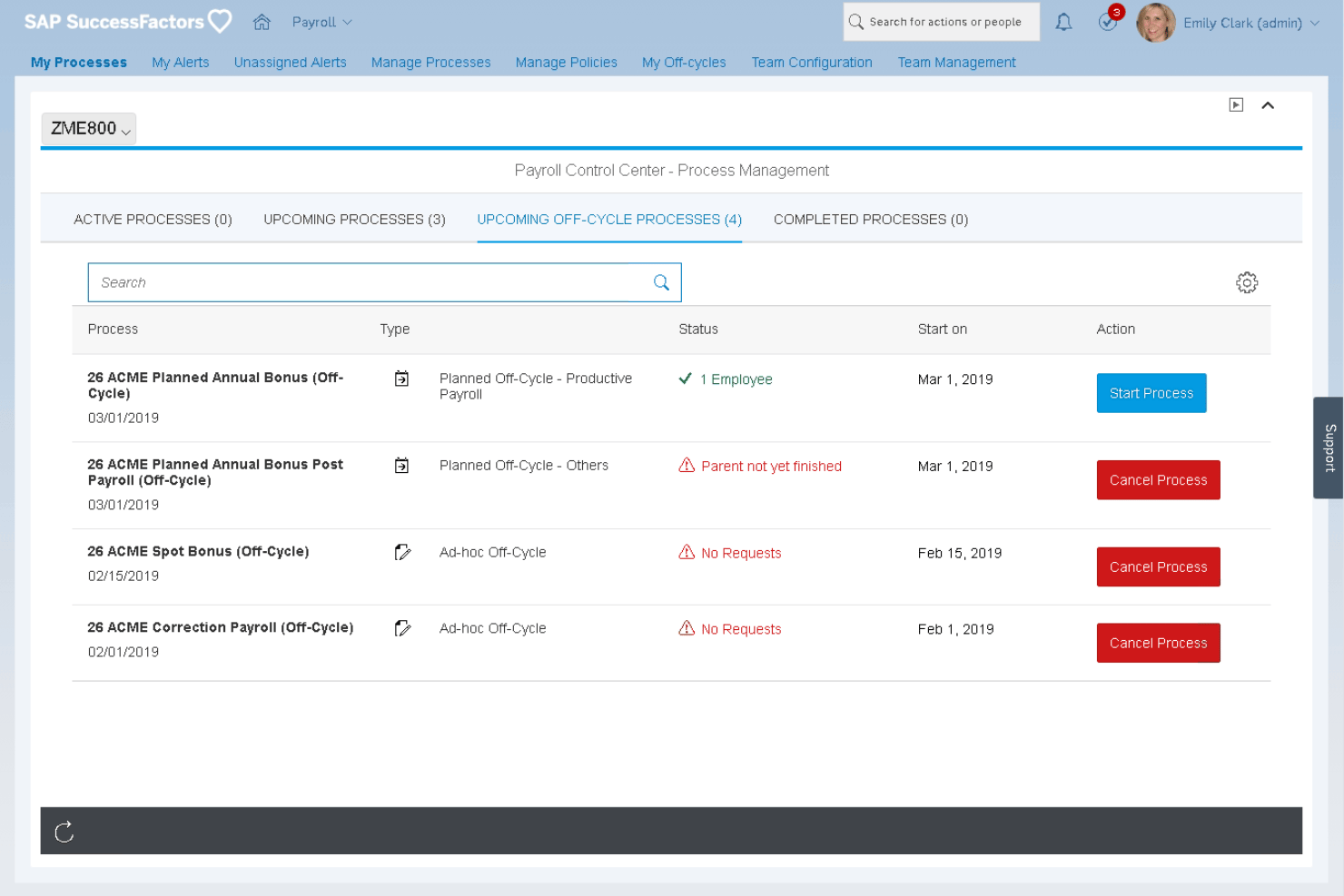 SAP SuccessFactors Employee Central Payroll screenshot - 10 meilleurs logiciels de paie en Allemagne en 2026