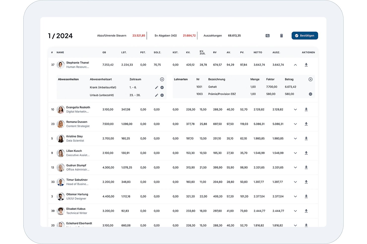 HeavenHR screenshot - 10 meilleurs logiciels de paie en Allemagne en 2026