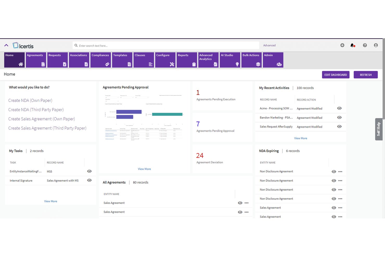 Icertis screenshot - 10 beste Softwarelösungen für das Vertragsmanagement in Unternehmen im Jahr 2026
