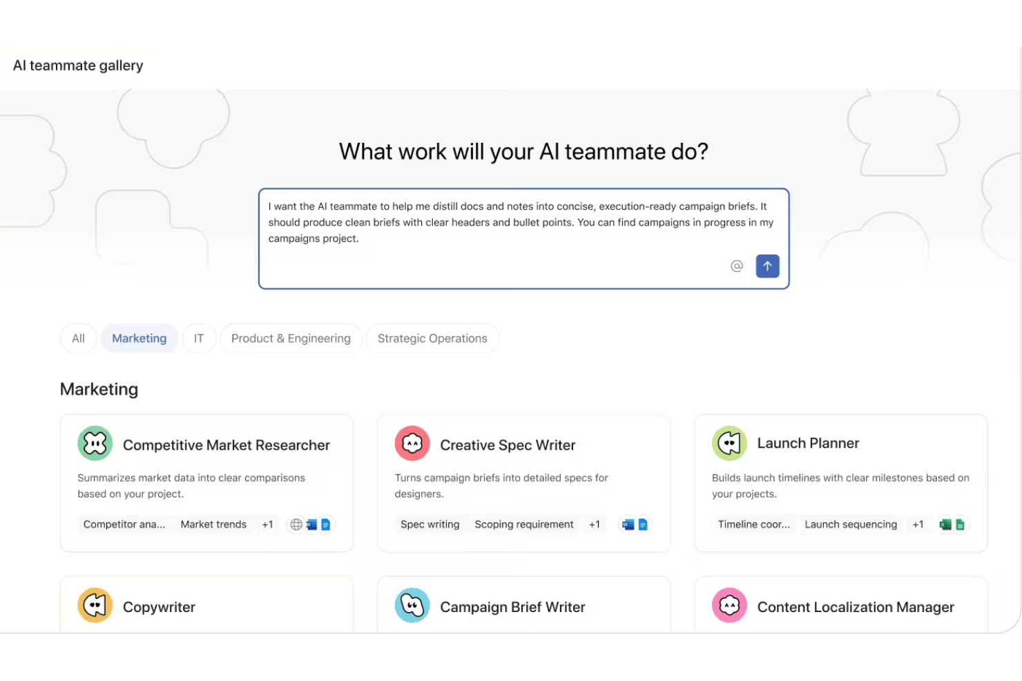 Asana AI Teammates screenshot - 10 Best AI Virtual Assistants in 2026