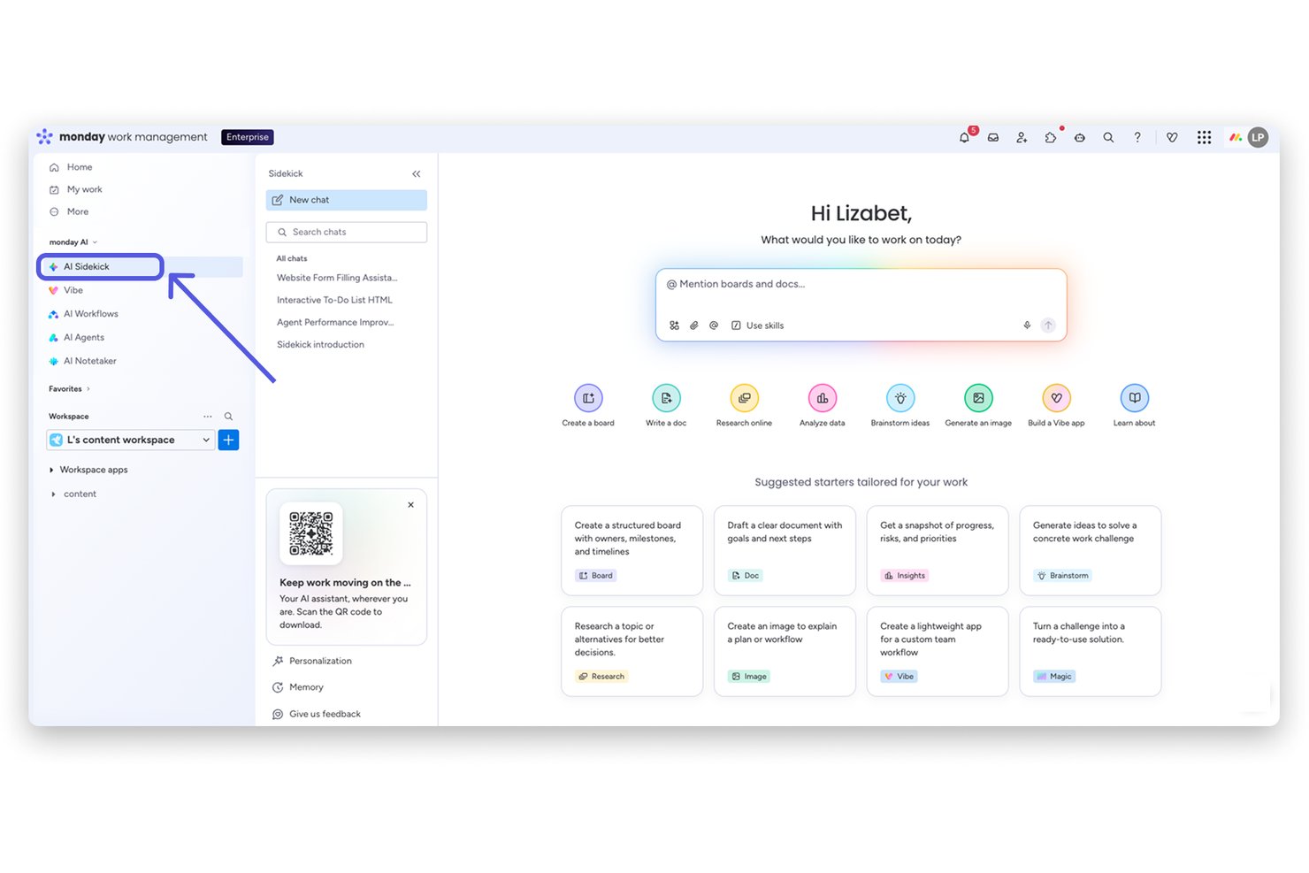 monday sidekick screenshot - 10 Best AI Virtual Assistants in 2026