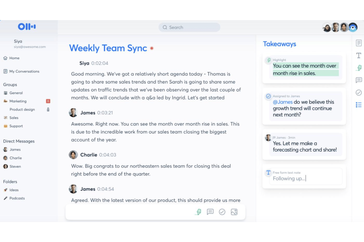 Otter.ai screenshot - 10 Best AI Virtual Assistants in 2026