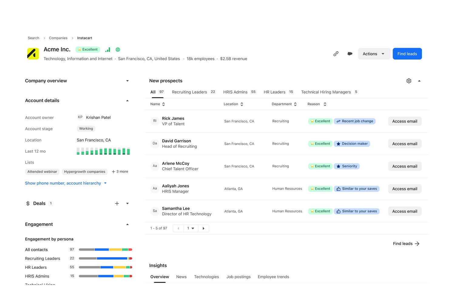 Apollo.io screenshot - 10 Best Account-Based Marketing Software for 2026