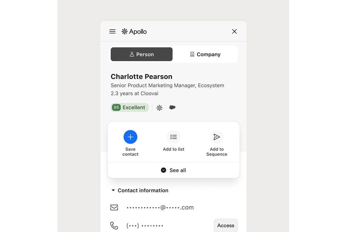 Apollo.io screenshot - Los 10 mejores buscadores de correos electrónicos reseñados en 2026