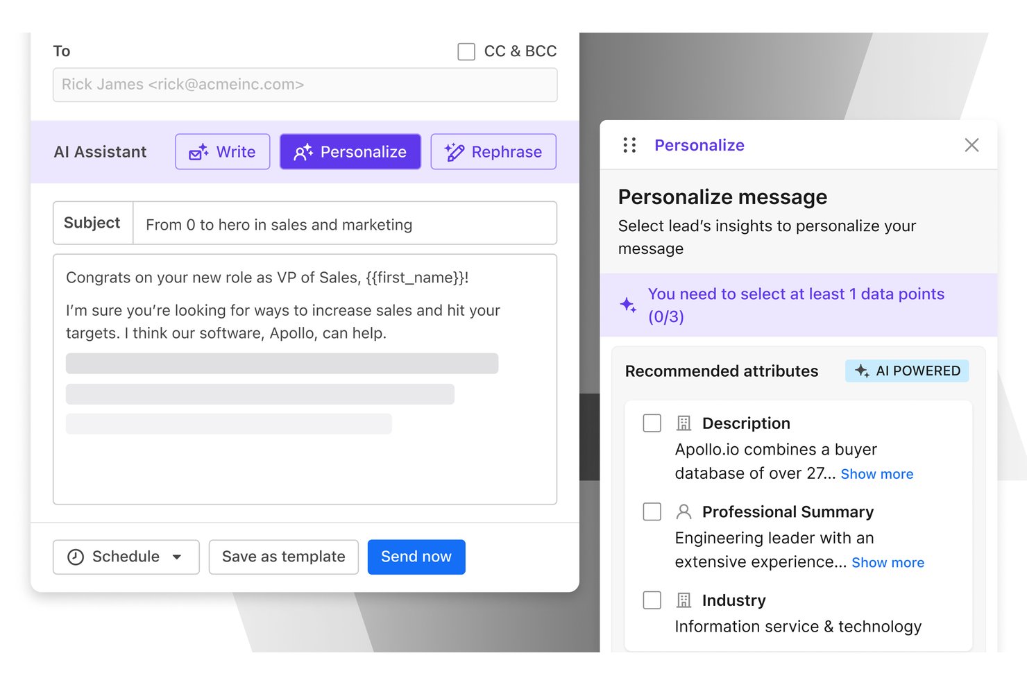 Apollo.io screenshot - Le 10 migliori soluzioni software di assistente alle vendite AI recensite nel 2026