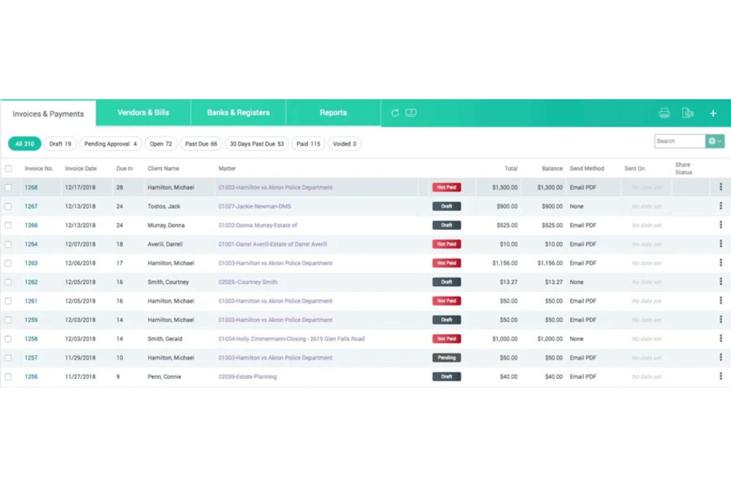 CARET Legal screenshot - Le 10 migliori alternative a Timesolv nel 2026
