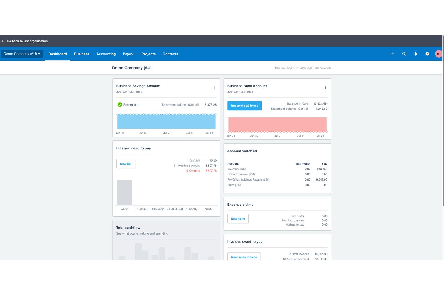 Xero screenshot - Best Church Accounting Software To Manage Finances In 2026