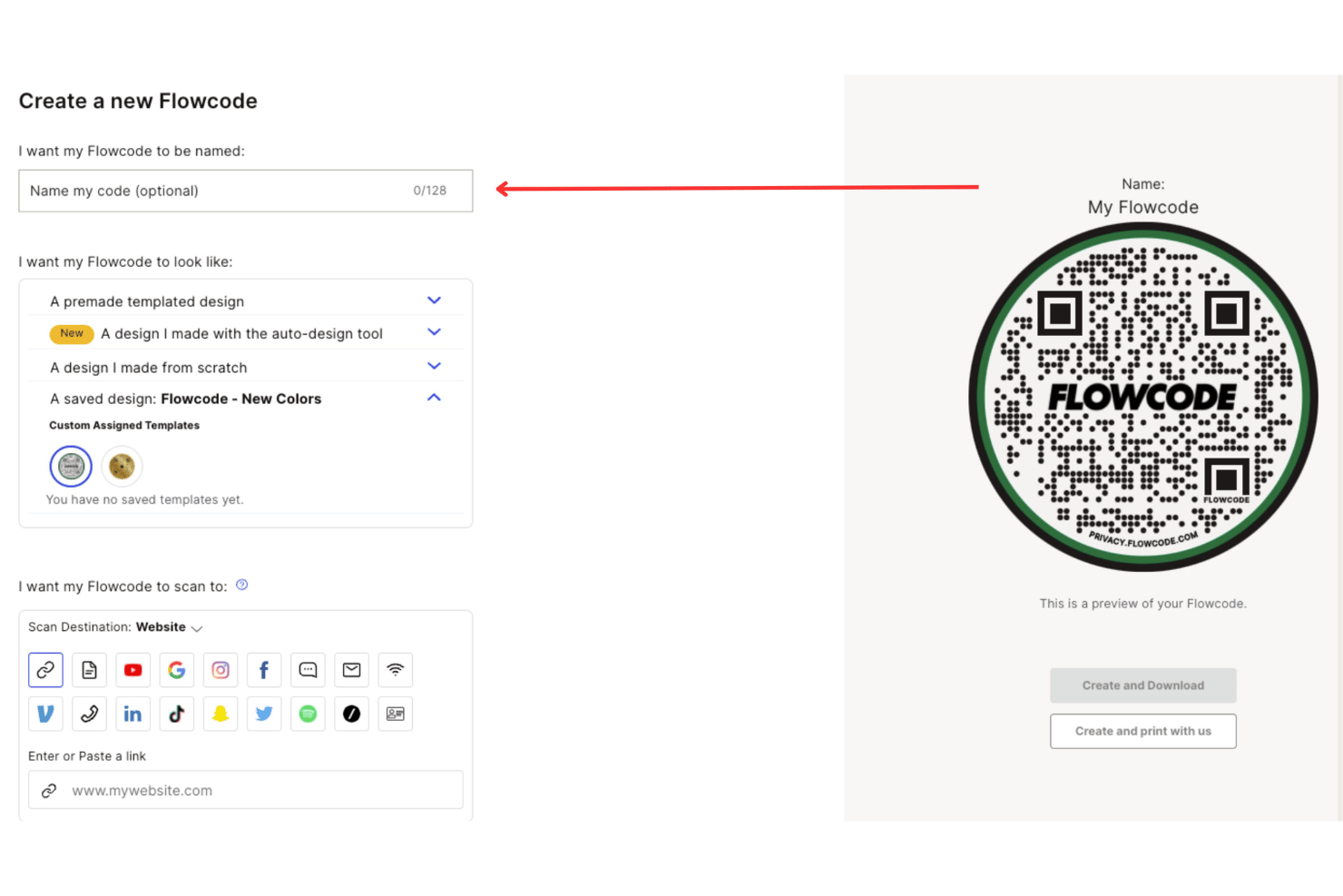 Flowcode screenshot - 10 meilleurs générateurs de codes QR en 2026