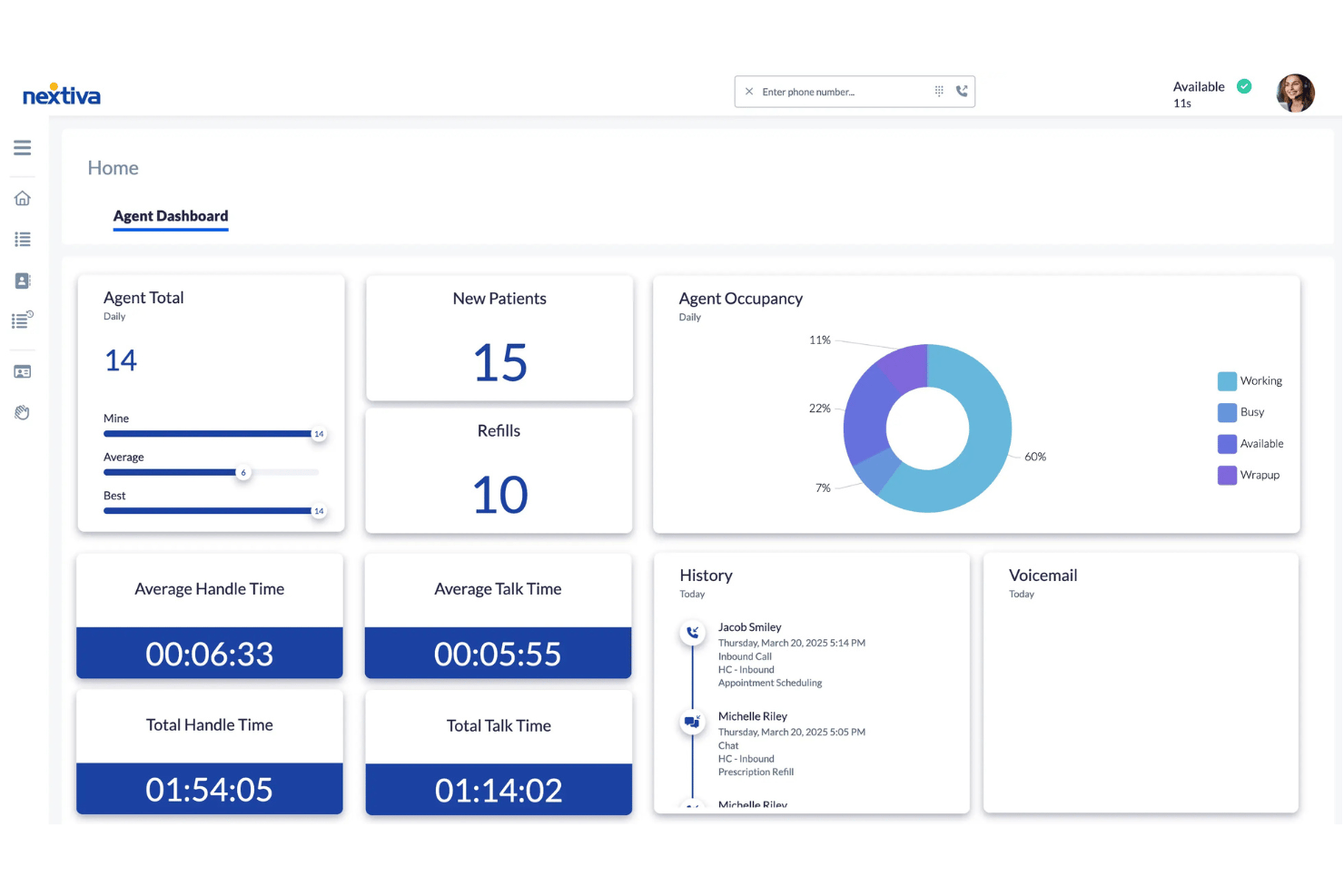 Nextiva screenshot - Die 10 besten VoIP-Softphone-Apps im Jahr 2026