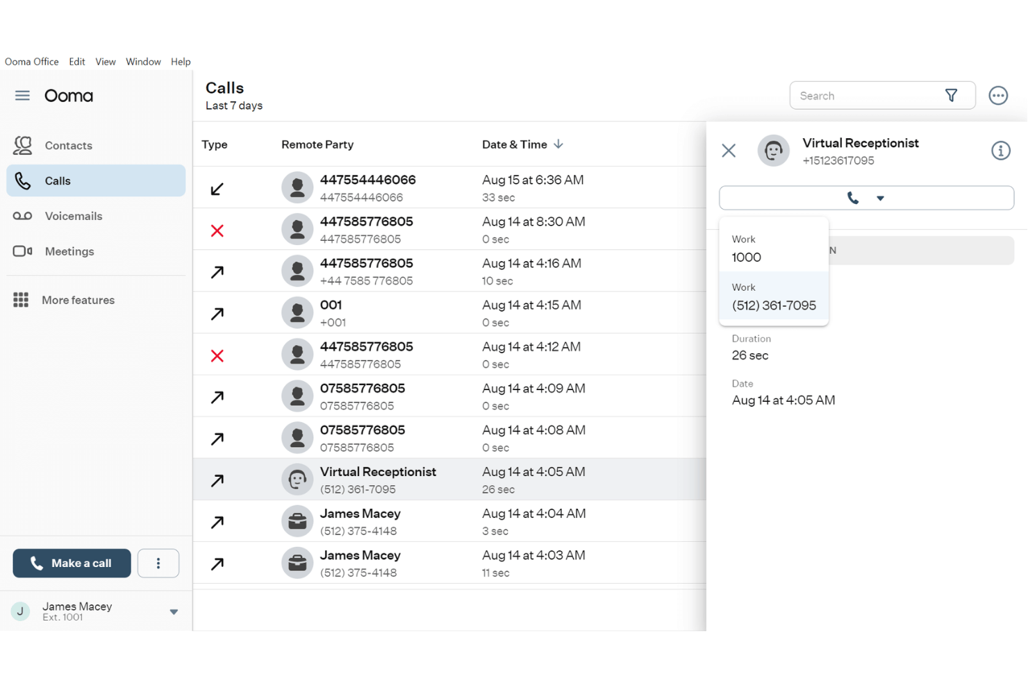 Ooma Office screenshot - Die 10 besten VoIP-Softphone-Apps im Jahr 2026