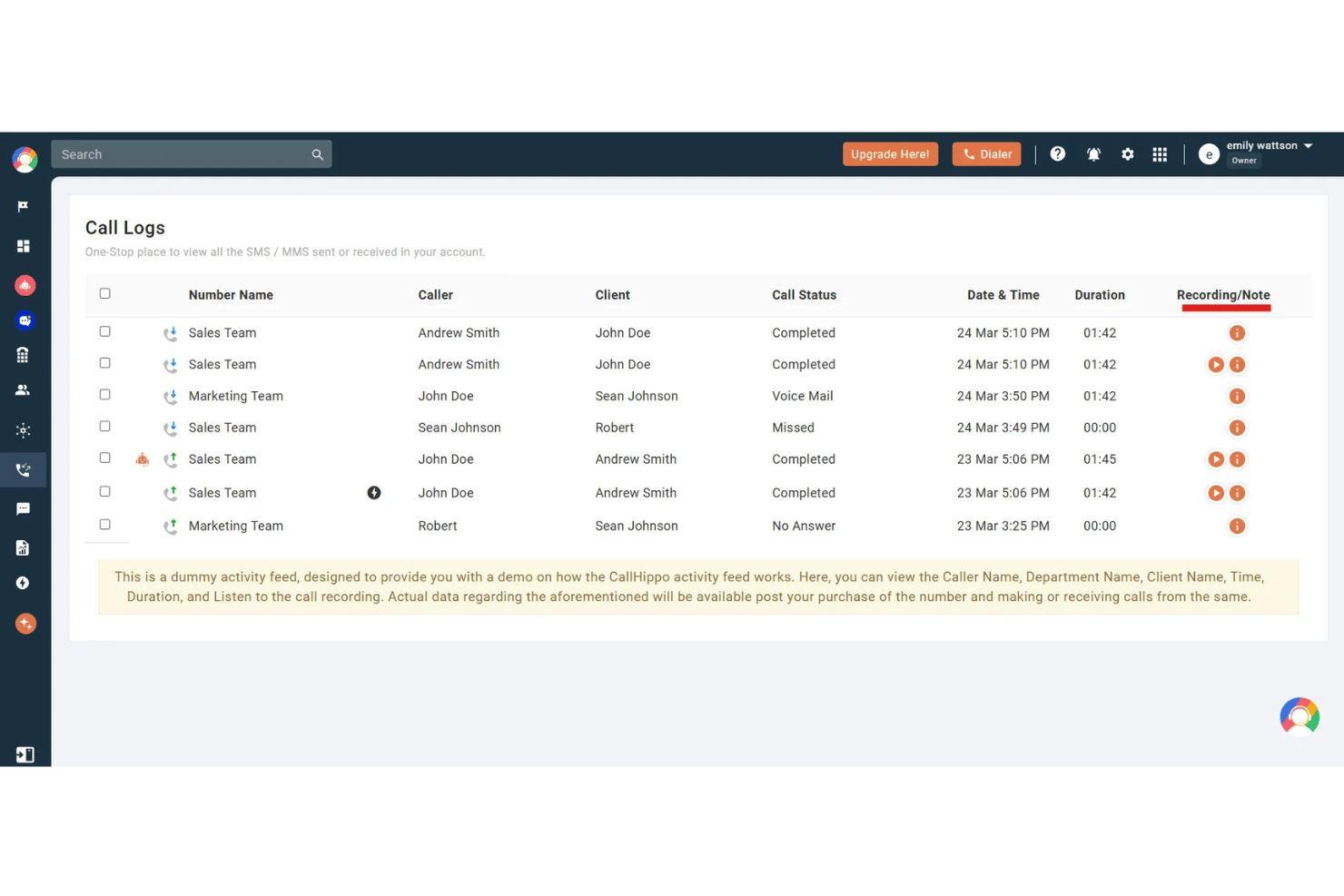 CallHippo screenshot - Die 10 besten VoIP-Softphone-Apps im Jahr 2026
