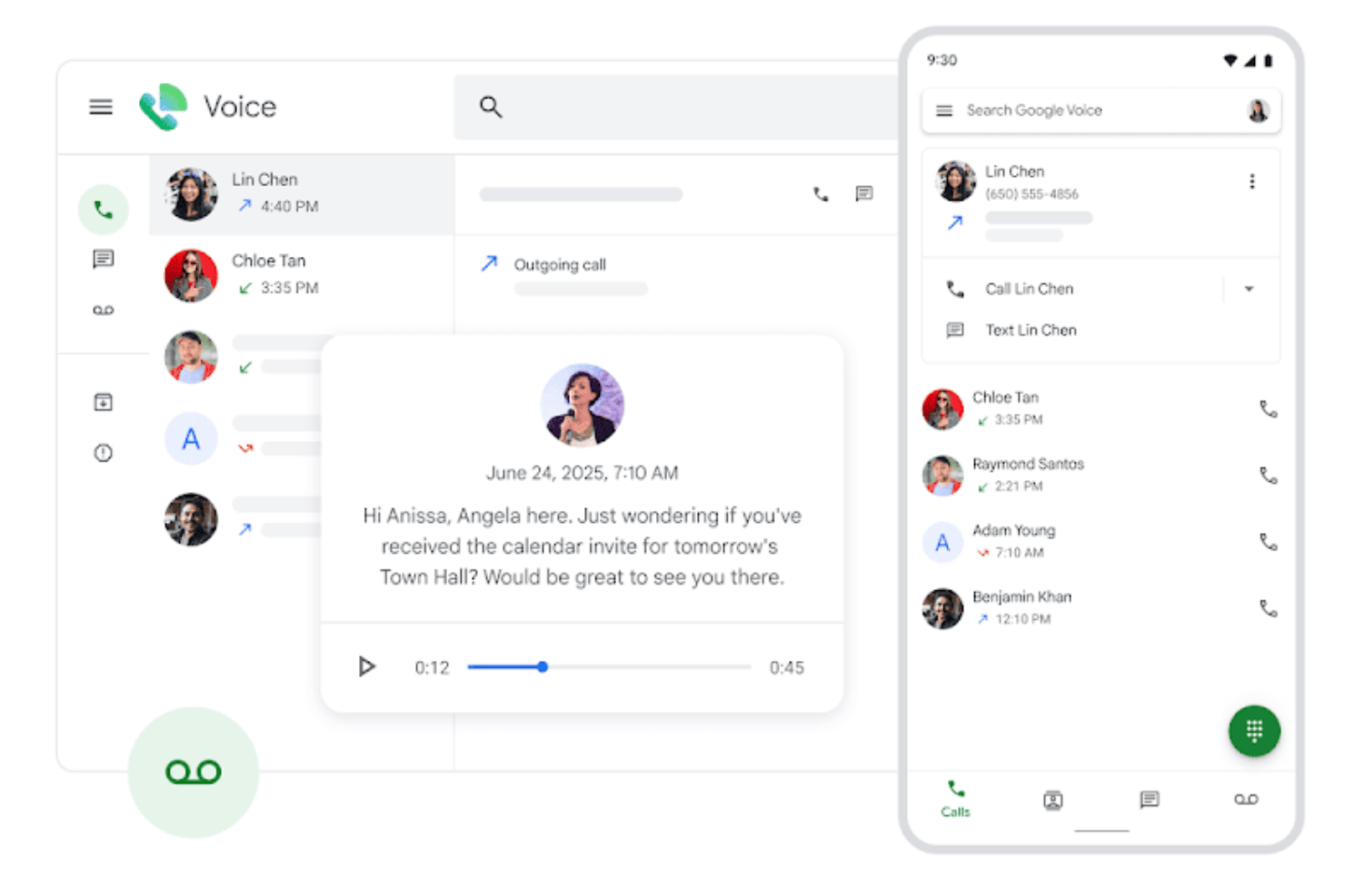 Google Voice screenshot - Die 10 besten VoIP-Softphone-Apps im Jahr 2026