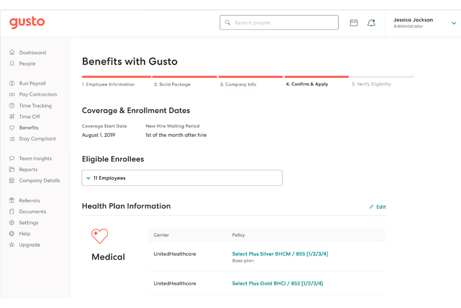 Gusto screenshot - 10 Best Payroll Software for Dentists in 2026