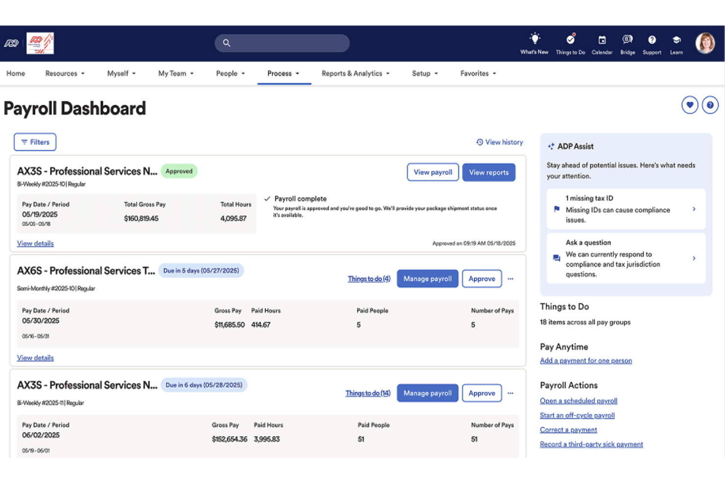 ADP Workforce Now screenshot - 10 Best Payroll Software for Dentists in 2026