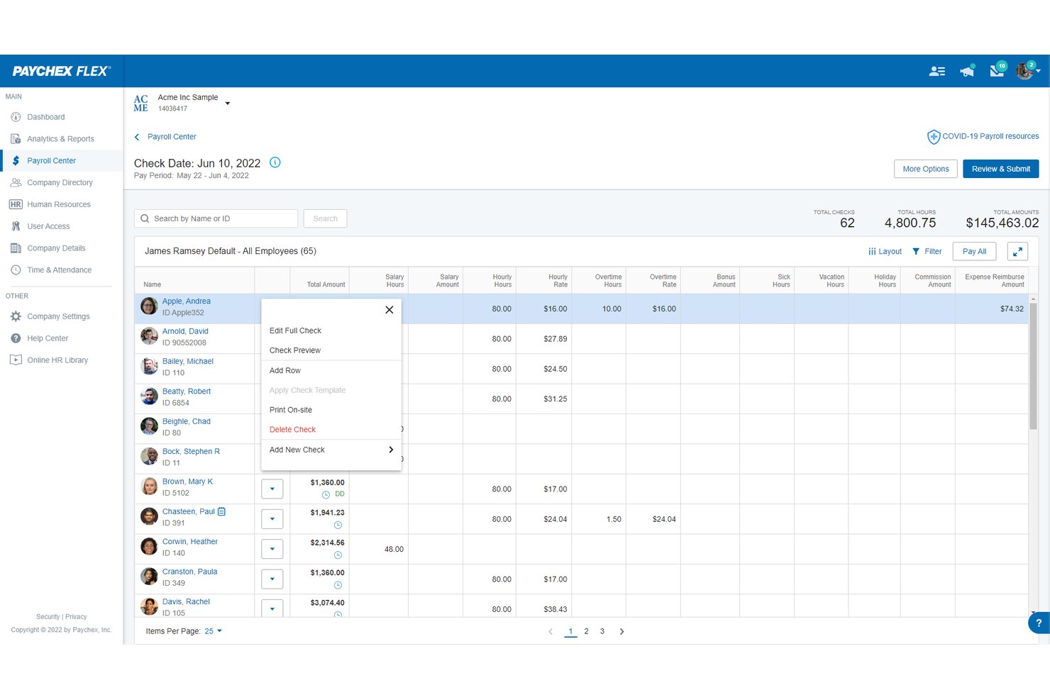 Paychex Flex screenshot - 10 Best Payroll Software for Dentists in 2026